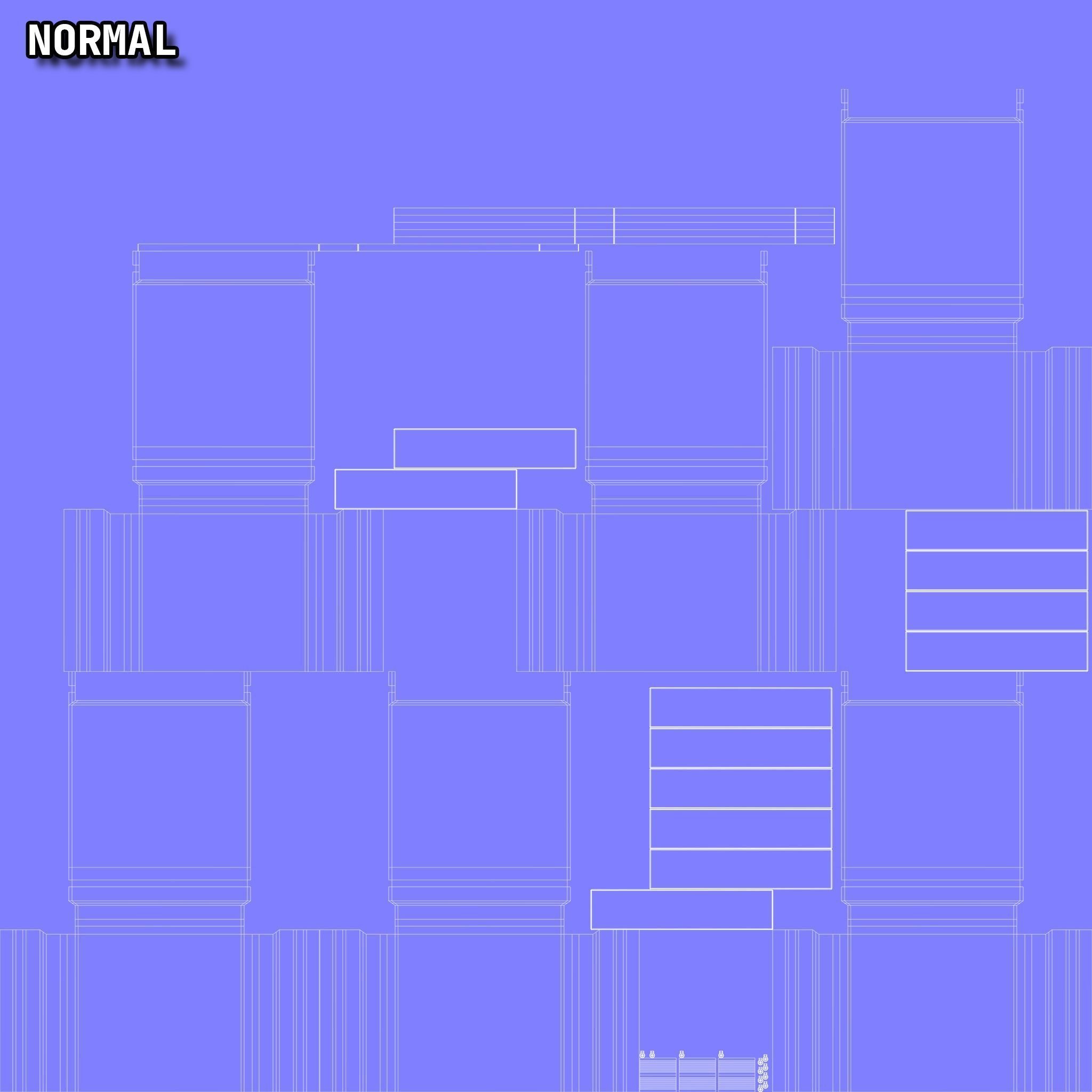 Teak Desk Low-poly 3D model_42