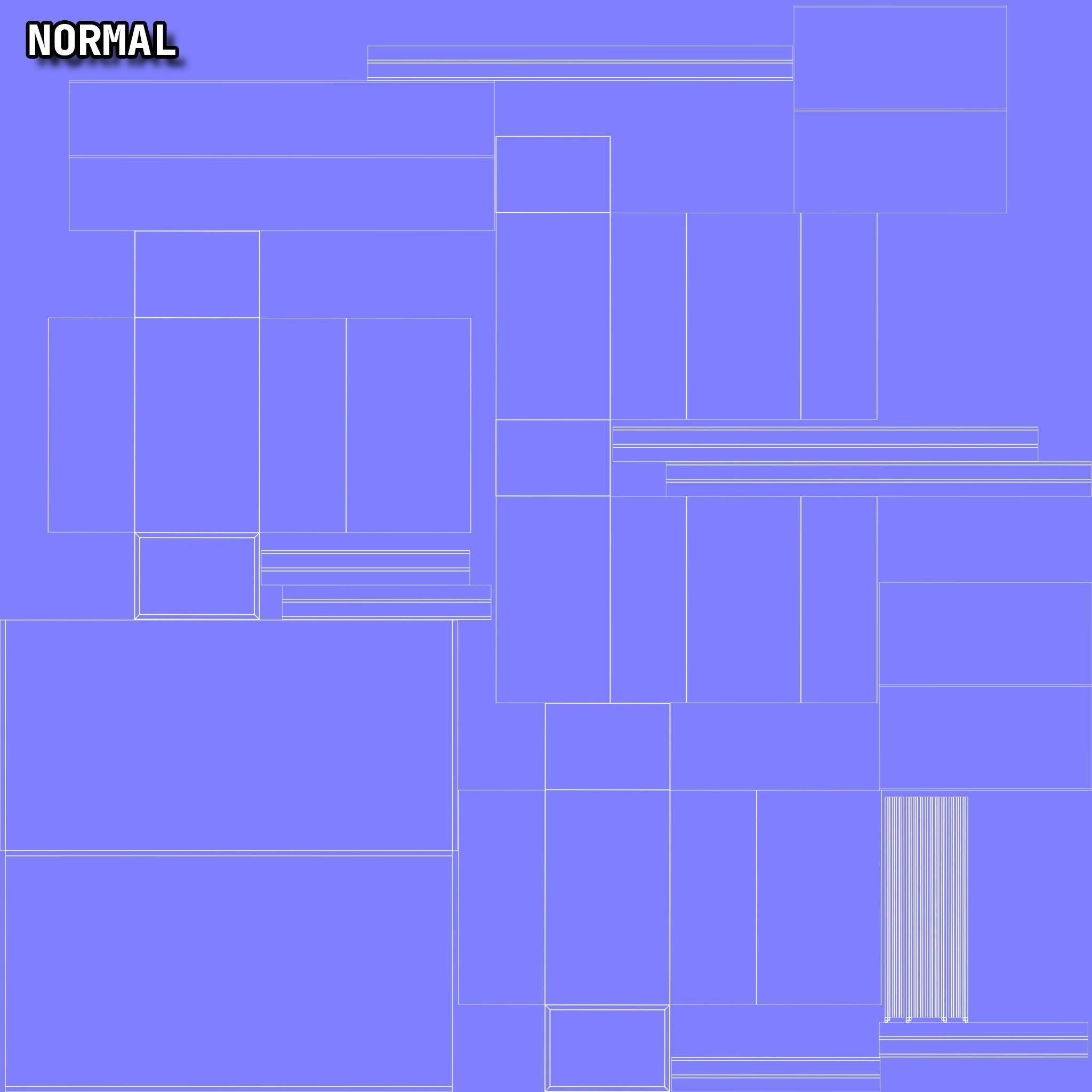 Teak Desk Low-poly 3D model_37