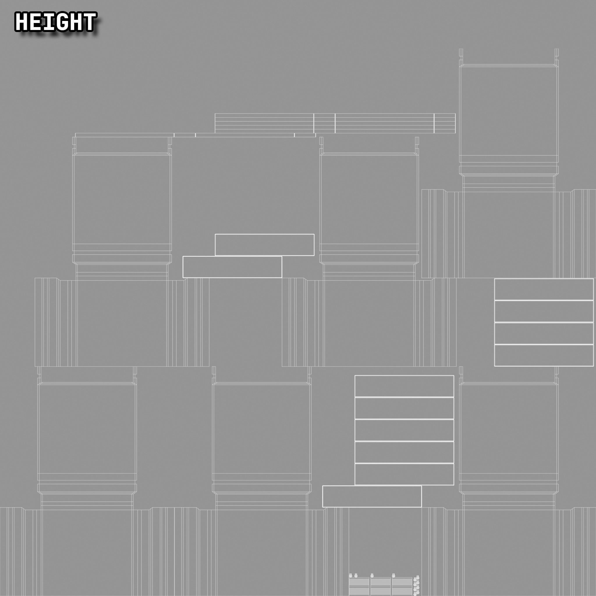 Teak Desk Low-poly 3D model_40