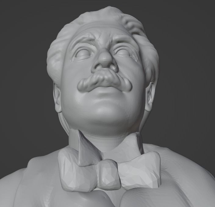 Albert Einstein 3D print model_15