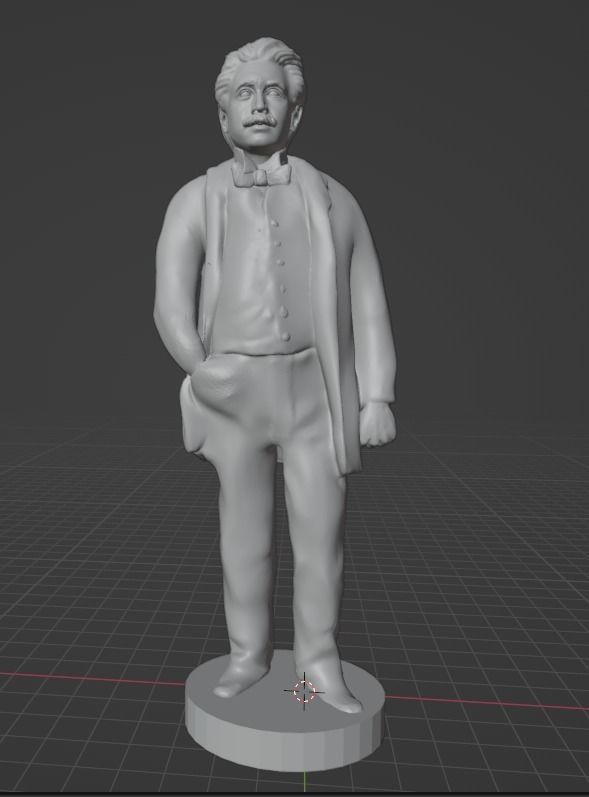 Albert Einstein 3D print model_1
