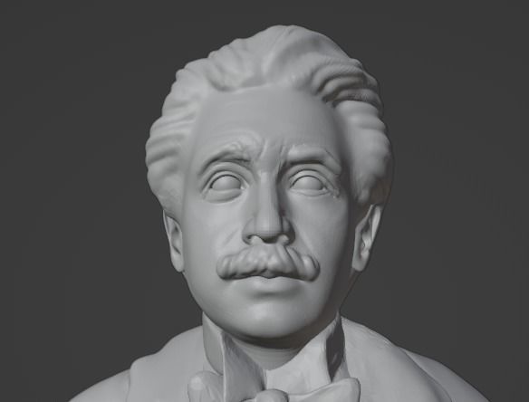 Albert Einstein 3D print model_10