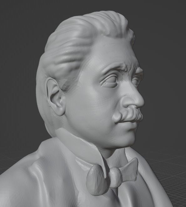 Albert Einstein 3D print model_11