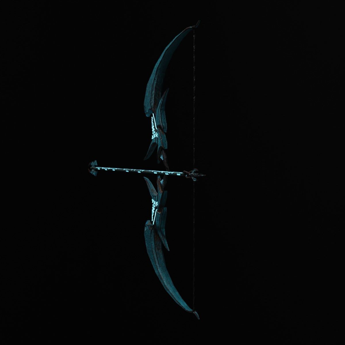 Stylized Bow and Arrow Low-poly 3D model_4