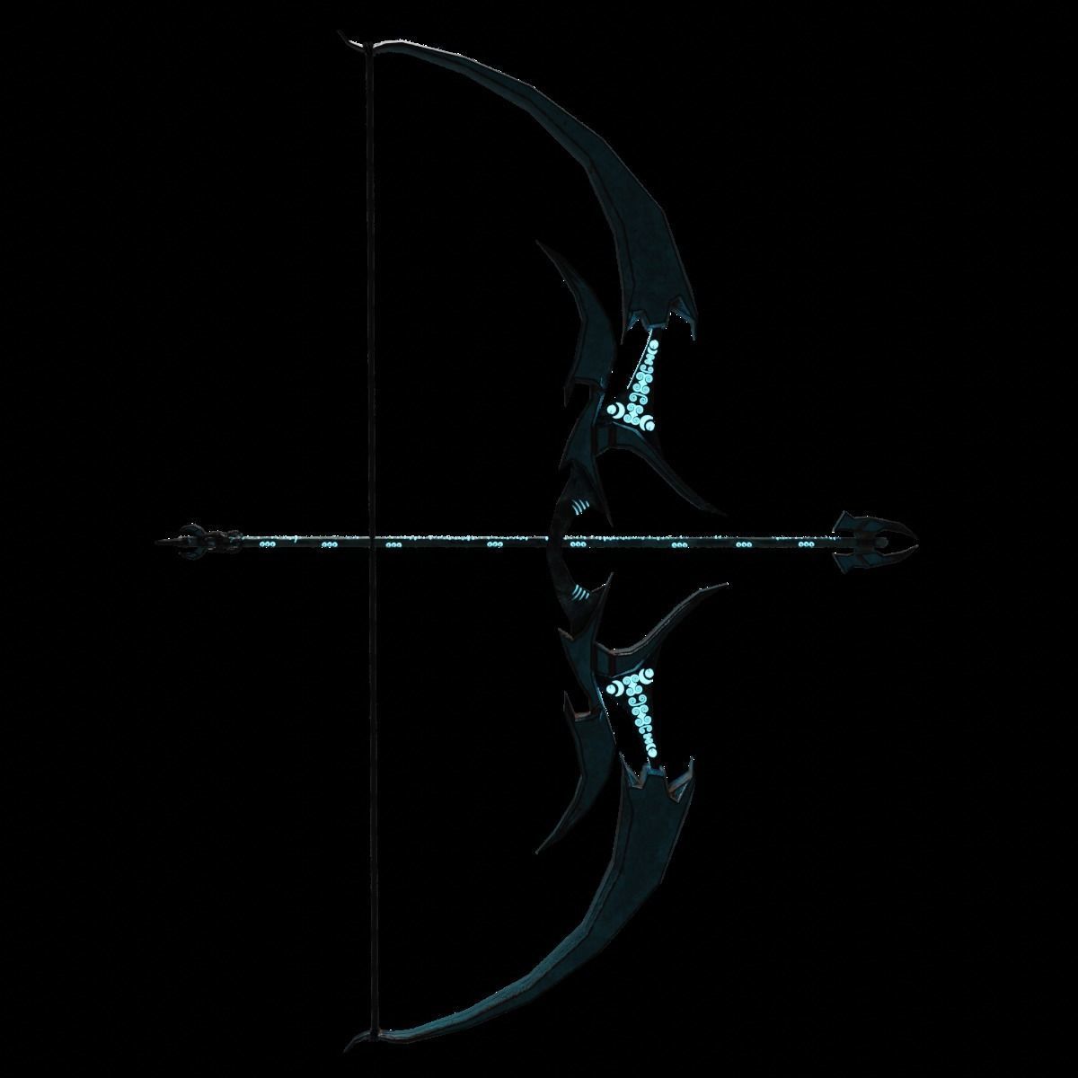 Stylized Bow and Arrow Low-poly 3D model_8