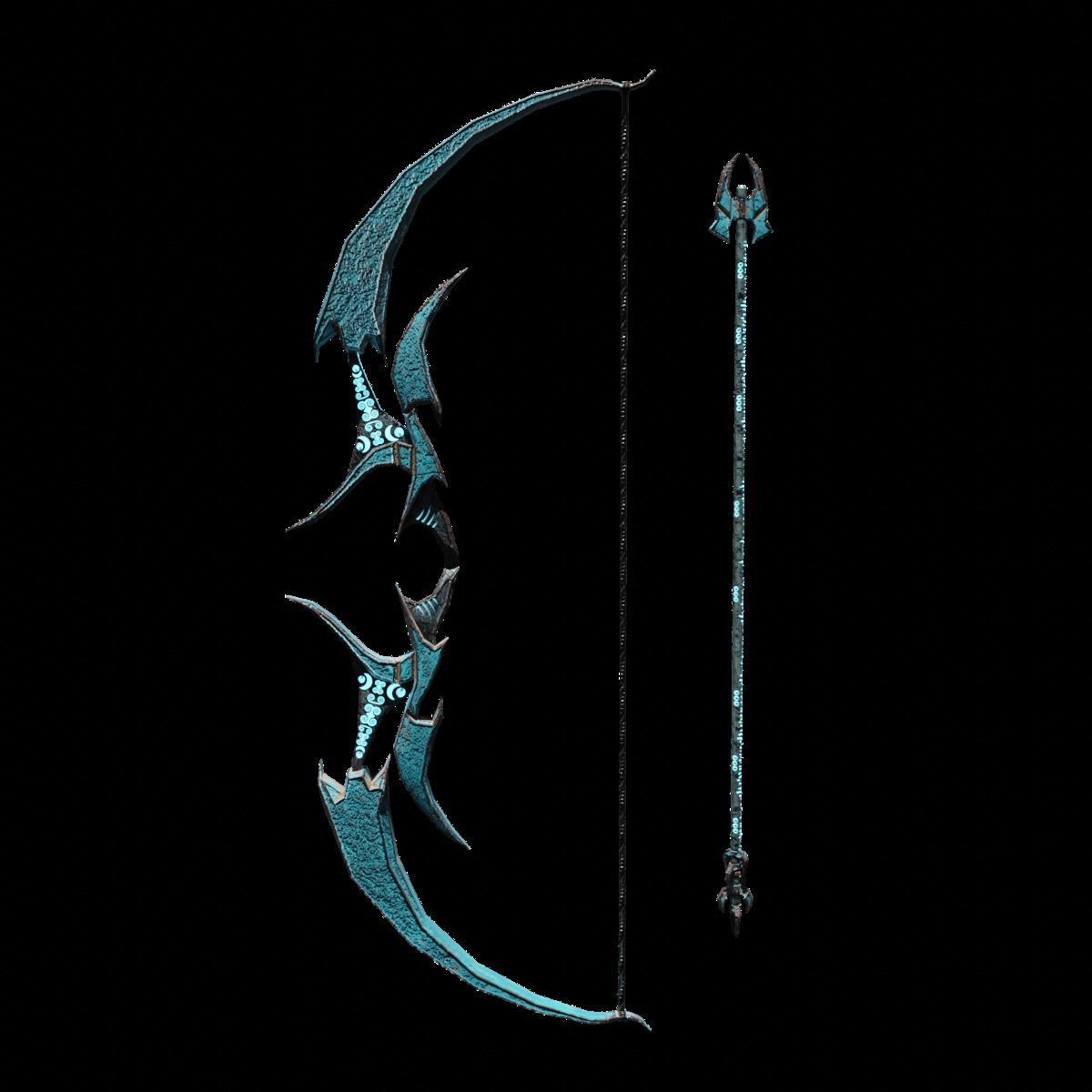 Stylized Bow and Arrow Low-poly 3D model_19