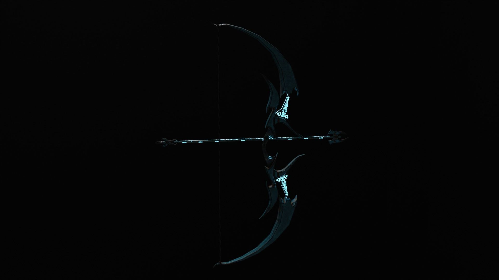 Stylized Bow and Arrow Low-poly 3D model_6