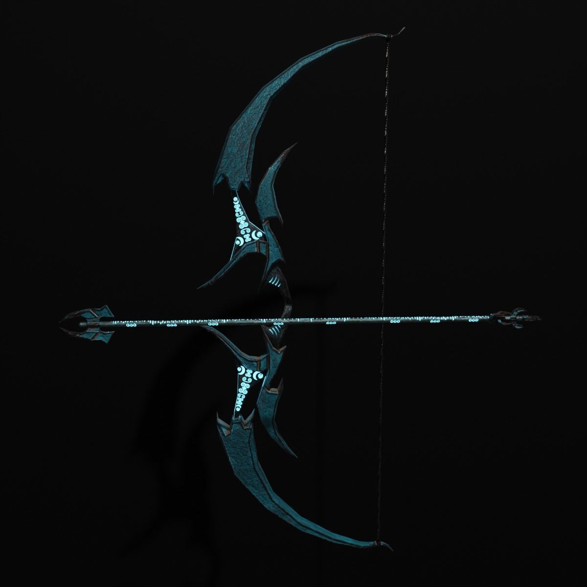 Stylized Bow and Arrow Low-poly 3D model_2