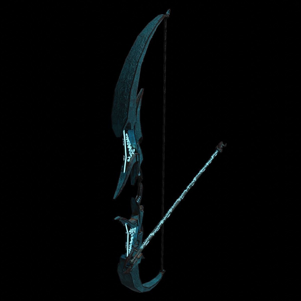 Stylized Bow and Arrow Low-poly 3D model_15