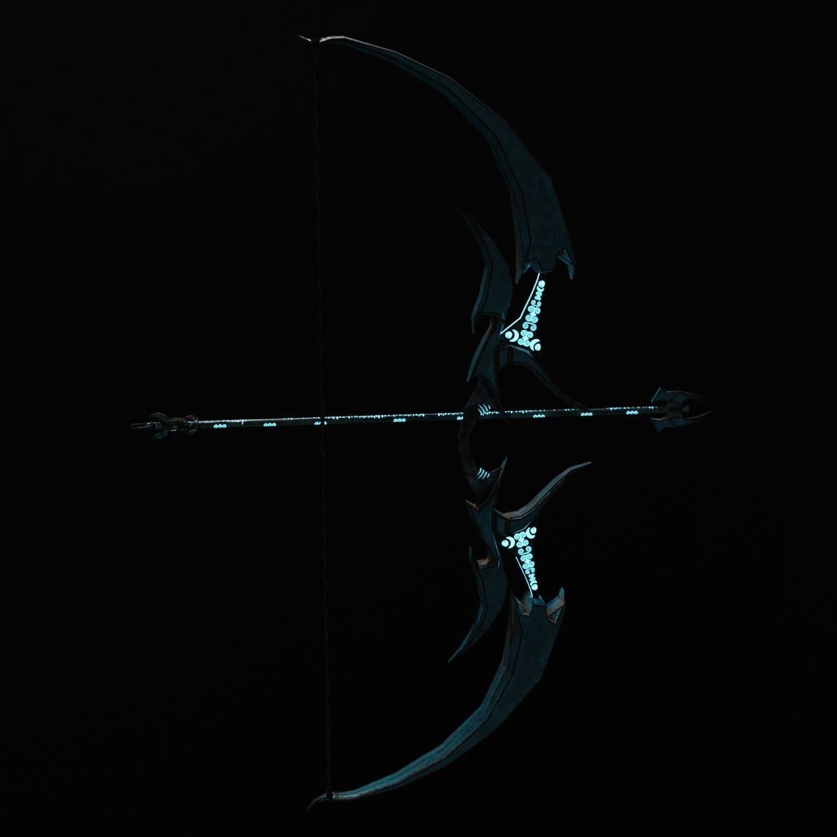 Stylized Bow and Arrow Low-poly 3D model_5