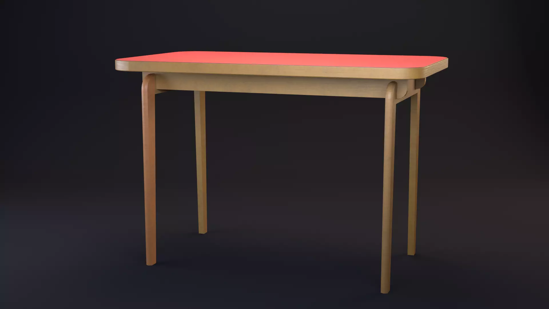 Vintage Desk Low-poly 3D model