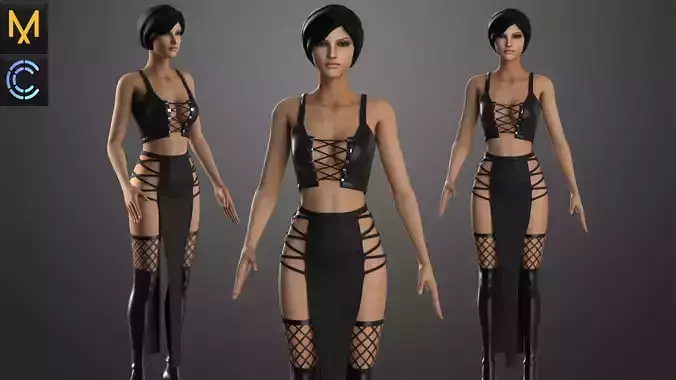 New Outfit Female OBJ mtl FBX ZPRJ
