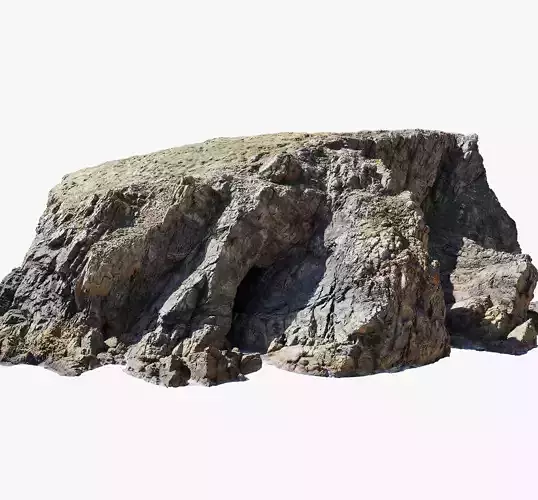 Large Coast Line Cliff PBR Scan 04 Low-poly 3D model