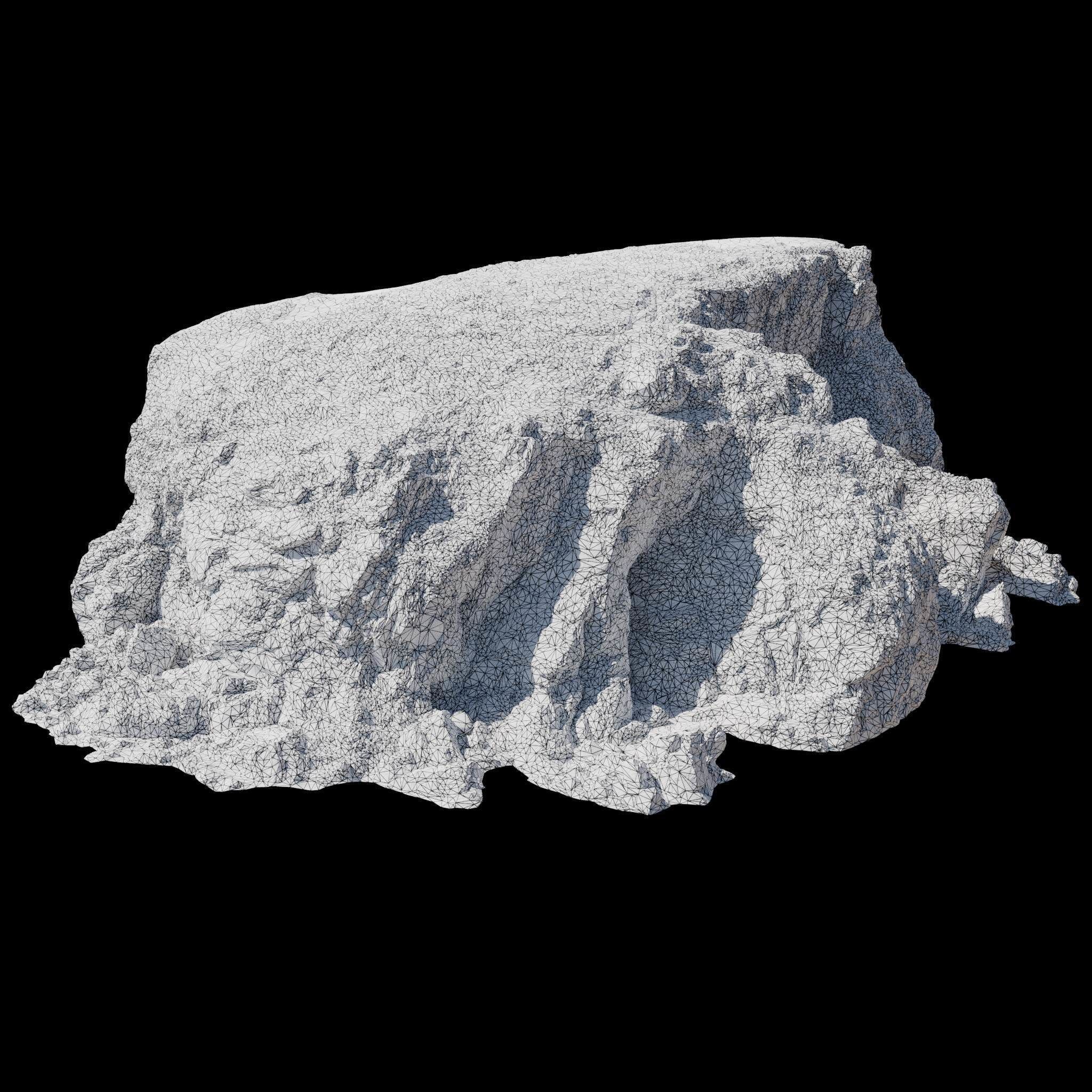 Large Coast Line Cliff PBR Scan 04 Low-poly 3D model_4