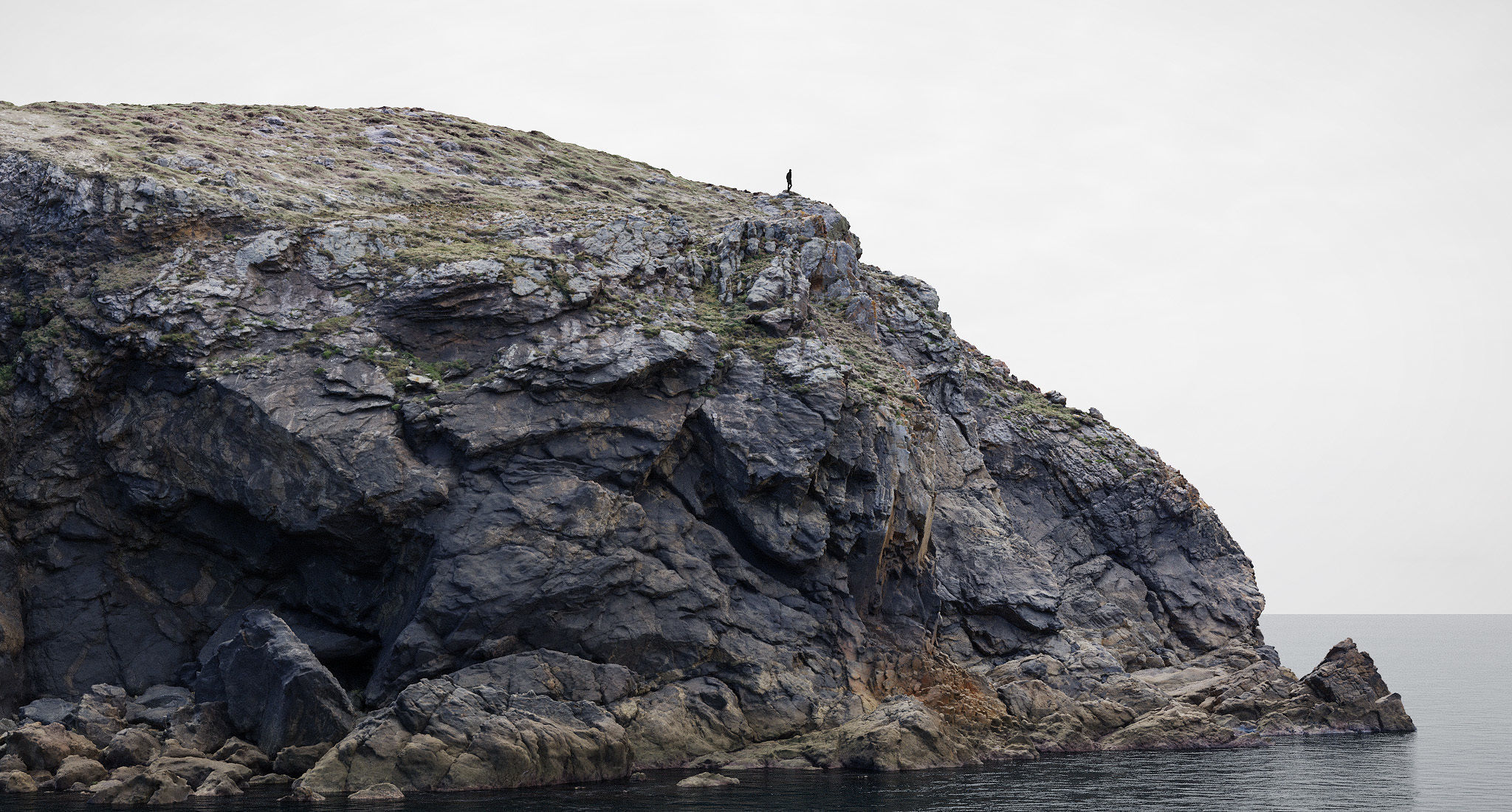 Large Coast Line Cliff PBR Scan 04 Low-poly 3D model_5