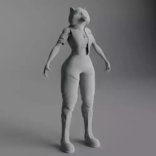 furry raccoon warrior