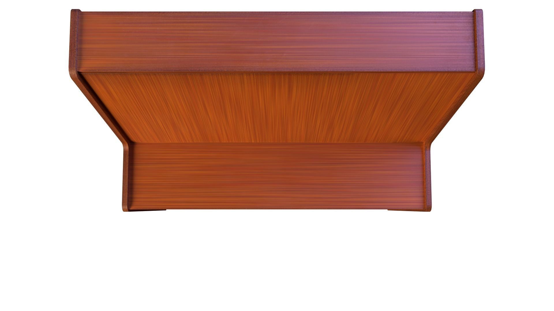 Mid-Century Writing Bureau Desk 1960s Low-poly 3D model_6