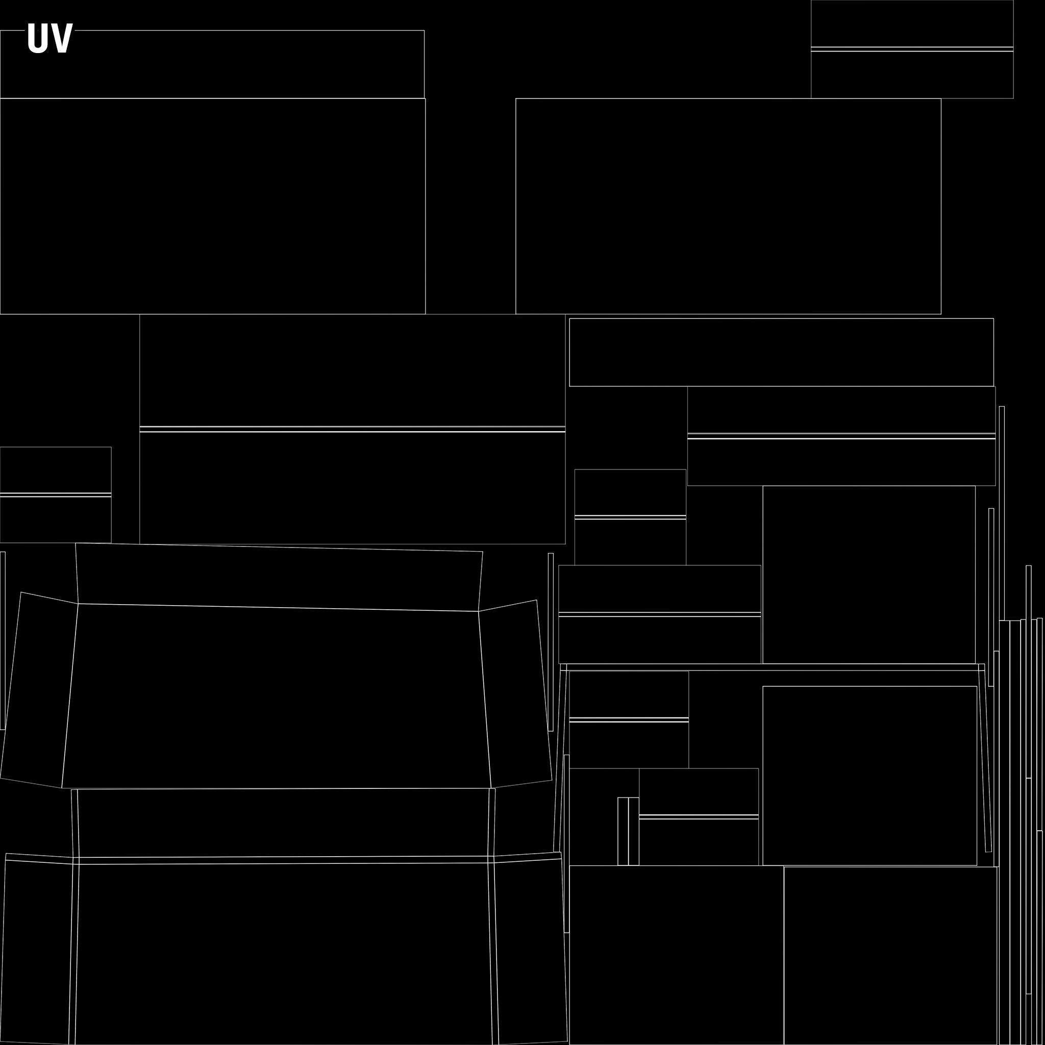 Mid-Century Writing Bureau Desk 1960s Low-poly 3D model_43