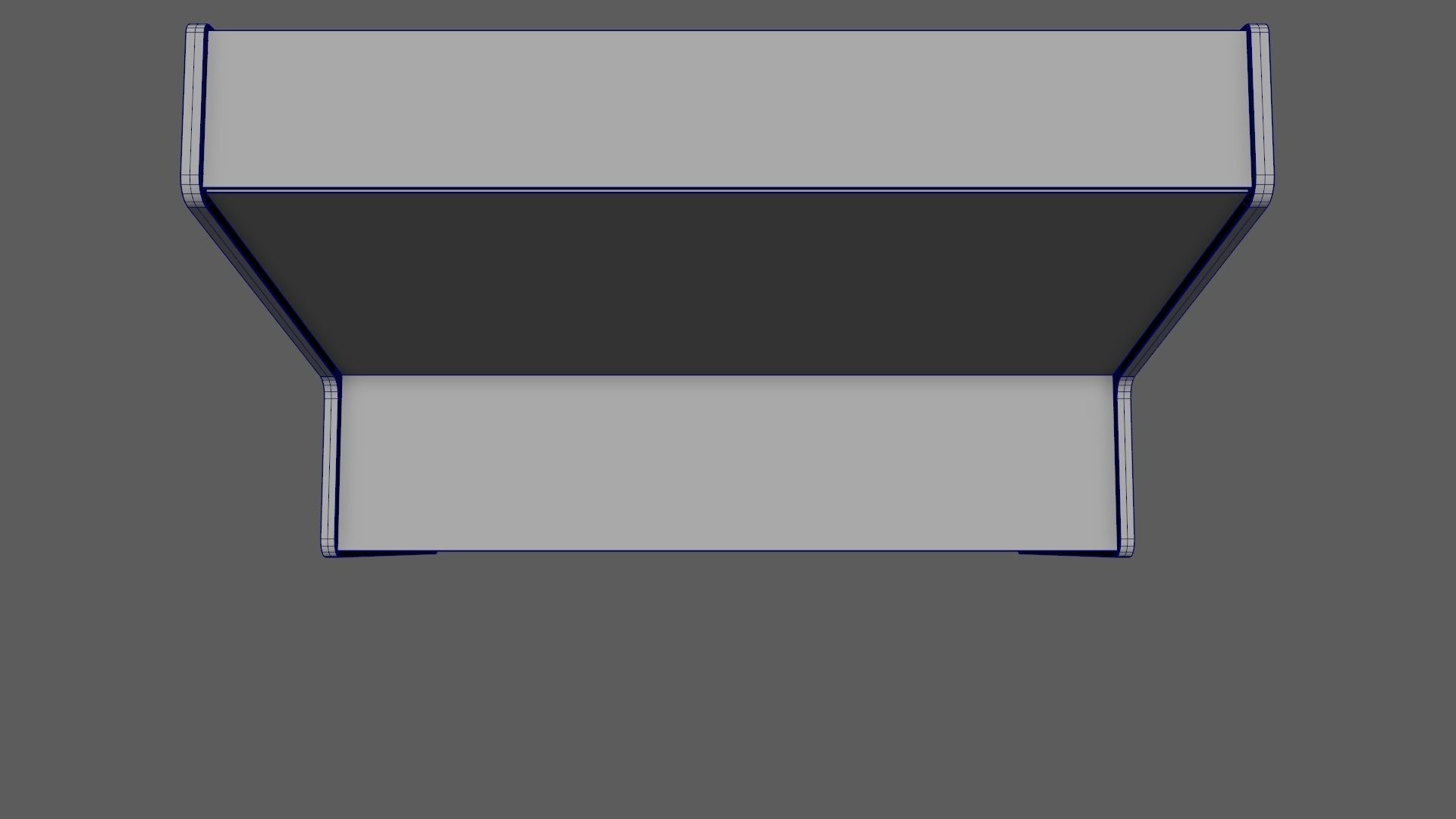 Mid-Century Writing Bureau Desk 1960s Low-poly 3D model_12