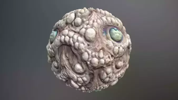 Material Skin Monster 27 Seamless PBR Texture Texture