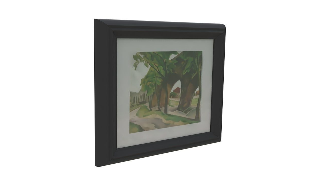 Painting 2 of tree in frame 3D model_3
