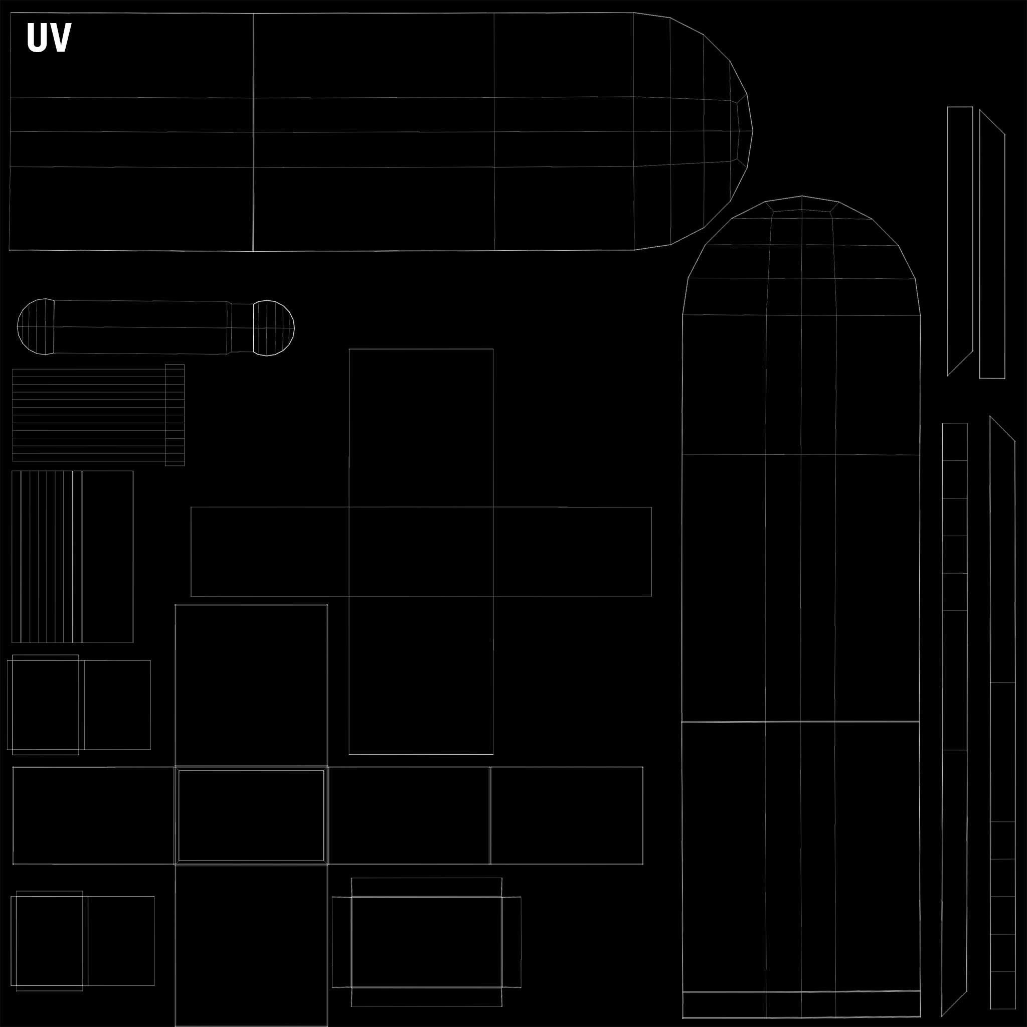 Art Deco Coromandel and Walnut Desk 1930s Low-poly 3D model_38