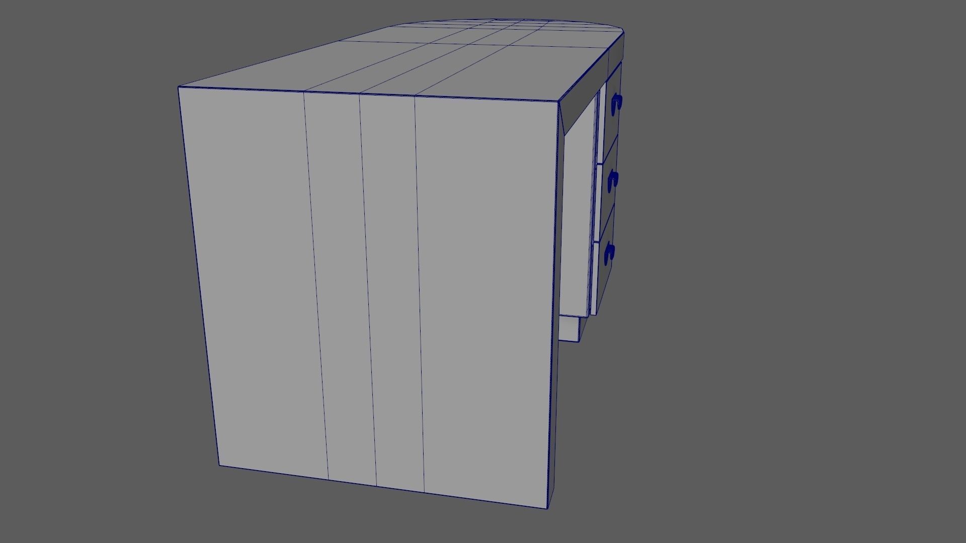 Art Deco Coromandel and Walnut Desk 1930s Low-poly 3D model_23