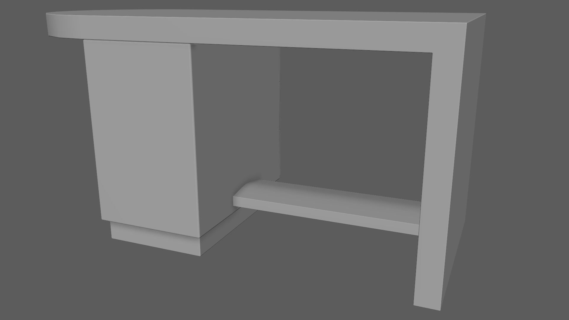 Art Deco Coromandel and Walnut Desk 1930s Low-poly 3D model_27