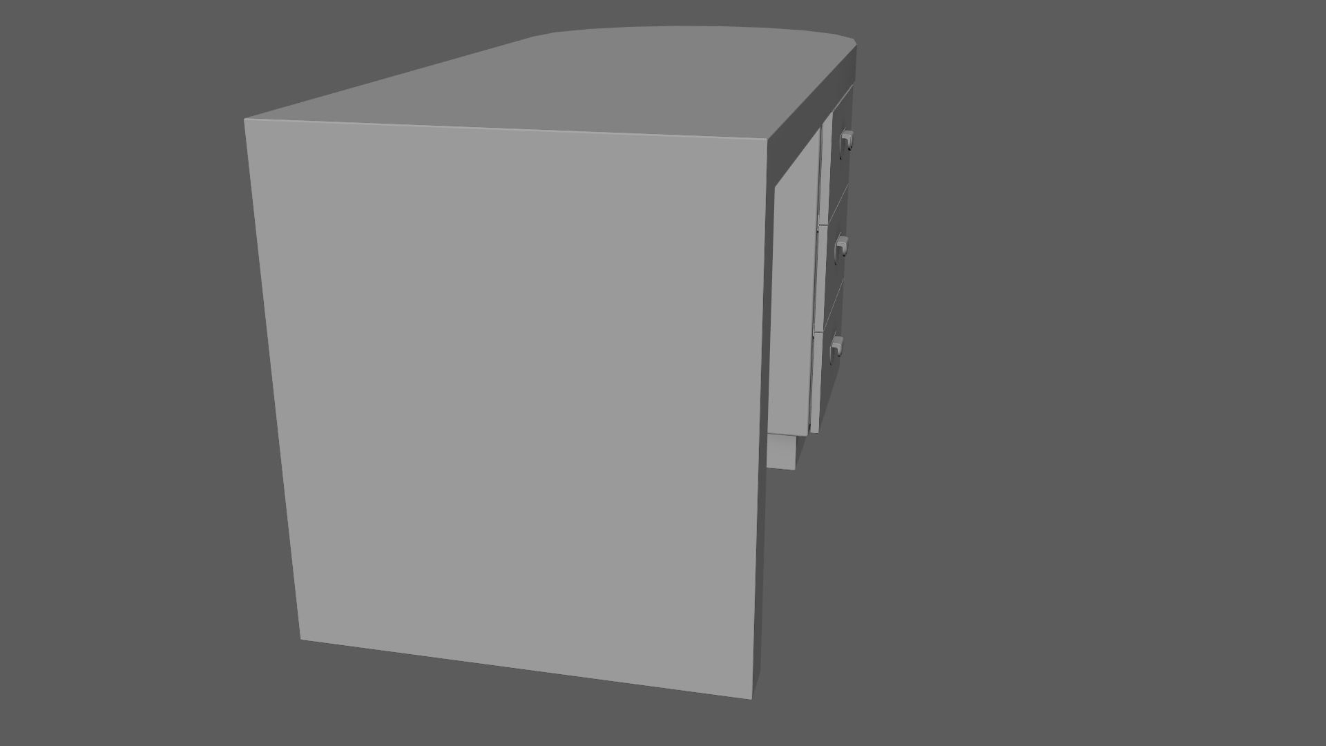 Art Deco Coromandel and Walnut Desk 1930s Low-poly 3D model_21