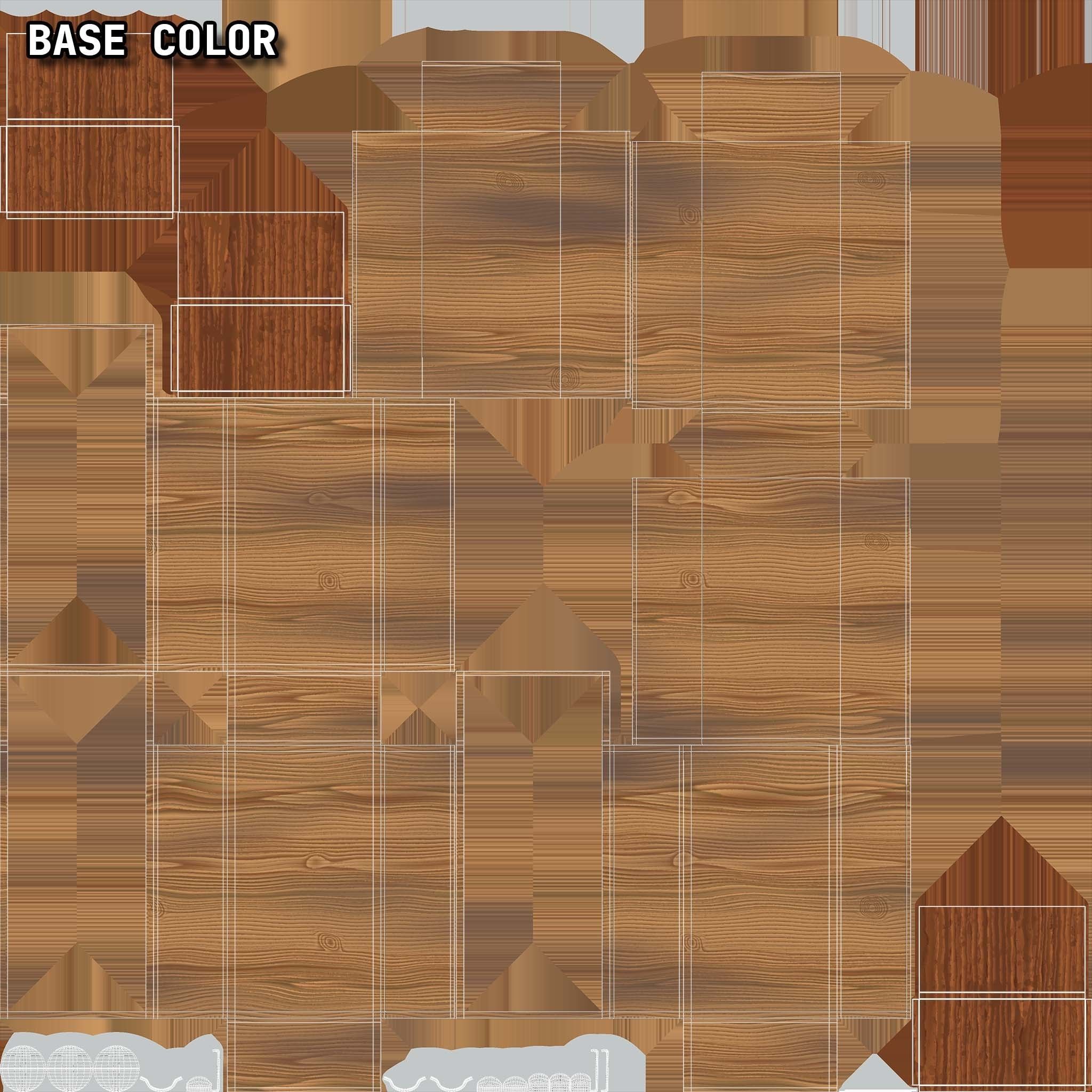 Art Deco Coromandel and Walnut Desk 1930s Low-poly 3D model_39