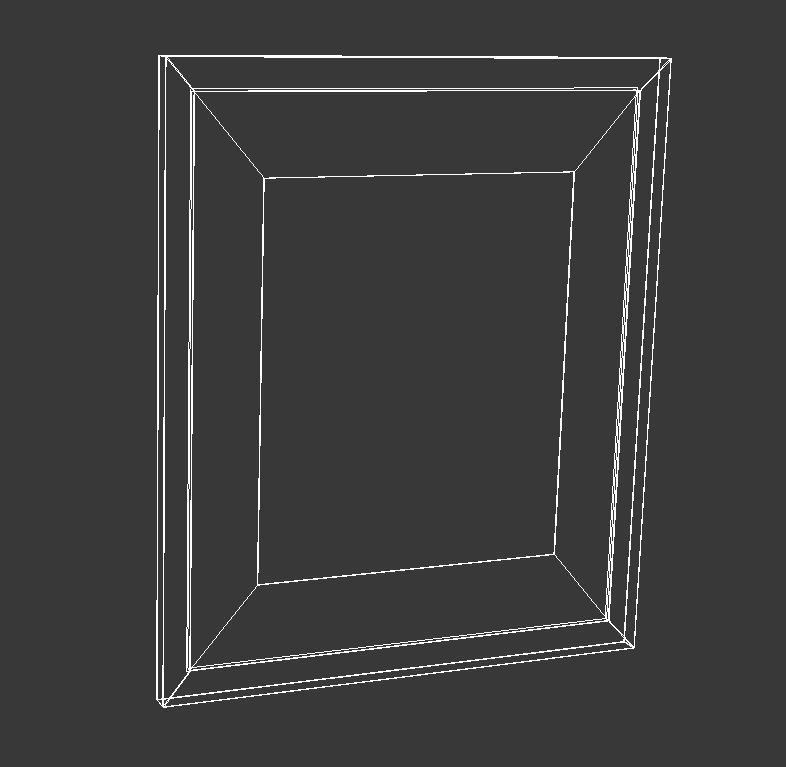 Painting 3 old man with beard in frame 3D model_13