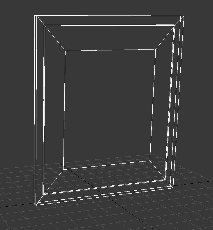 Painting 3 old man with beard in frame 3D model_11