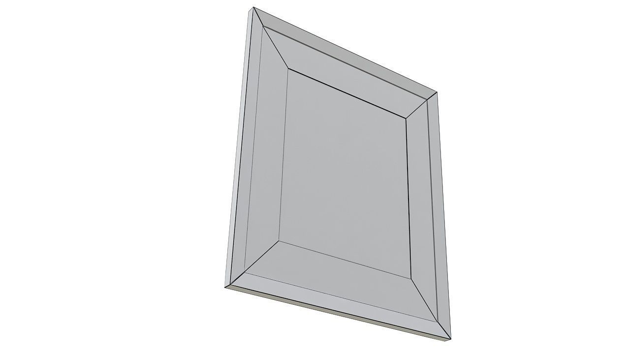 Painting 3 old man with beard in frame 3D model_7