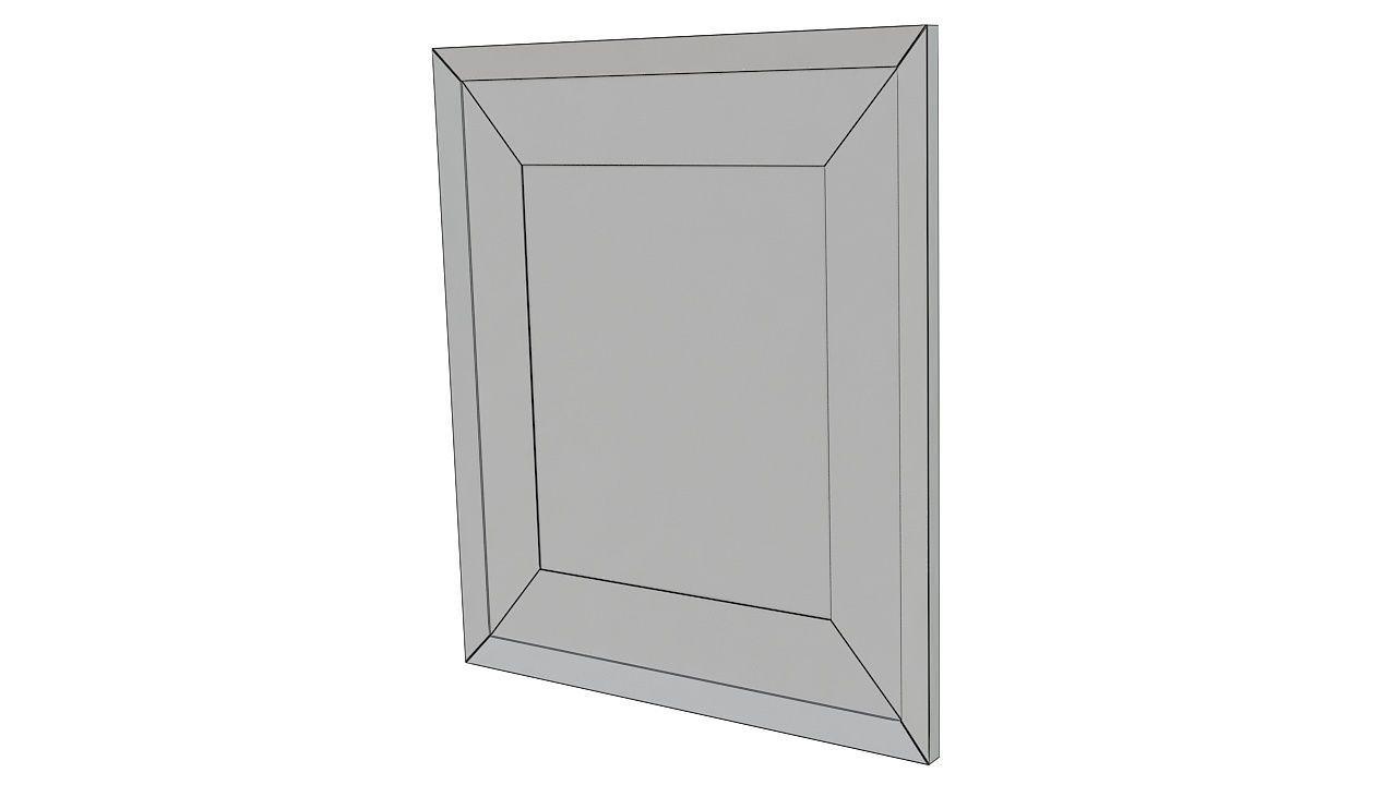 Painting 3 old man with beard in frame 3D model_6