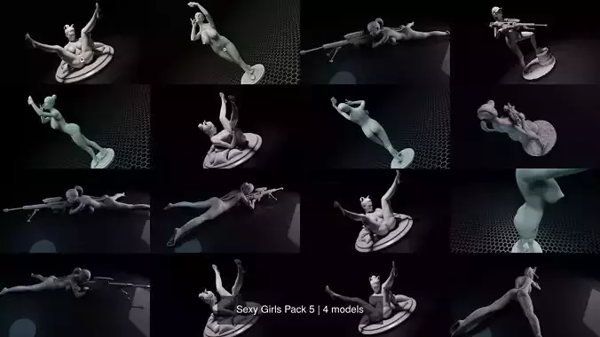 Sexy Girls Pack 5 3D Model Collection
