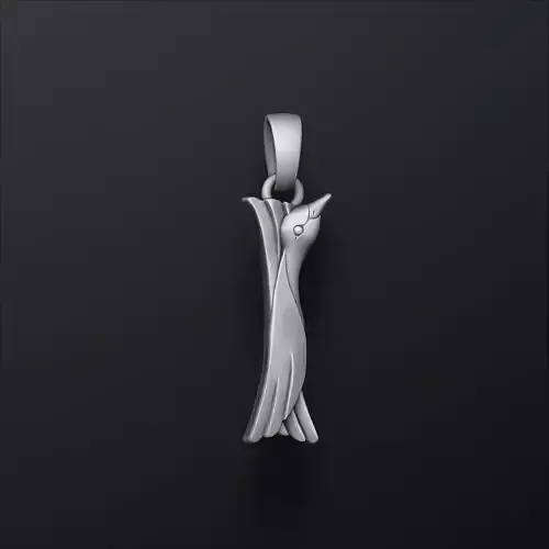 Bird Letter I Pendant 3D print model