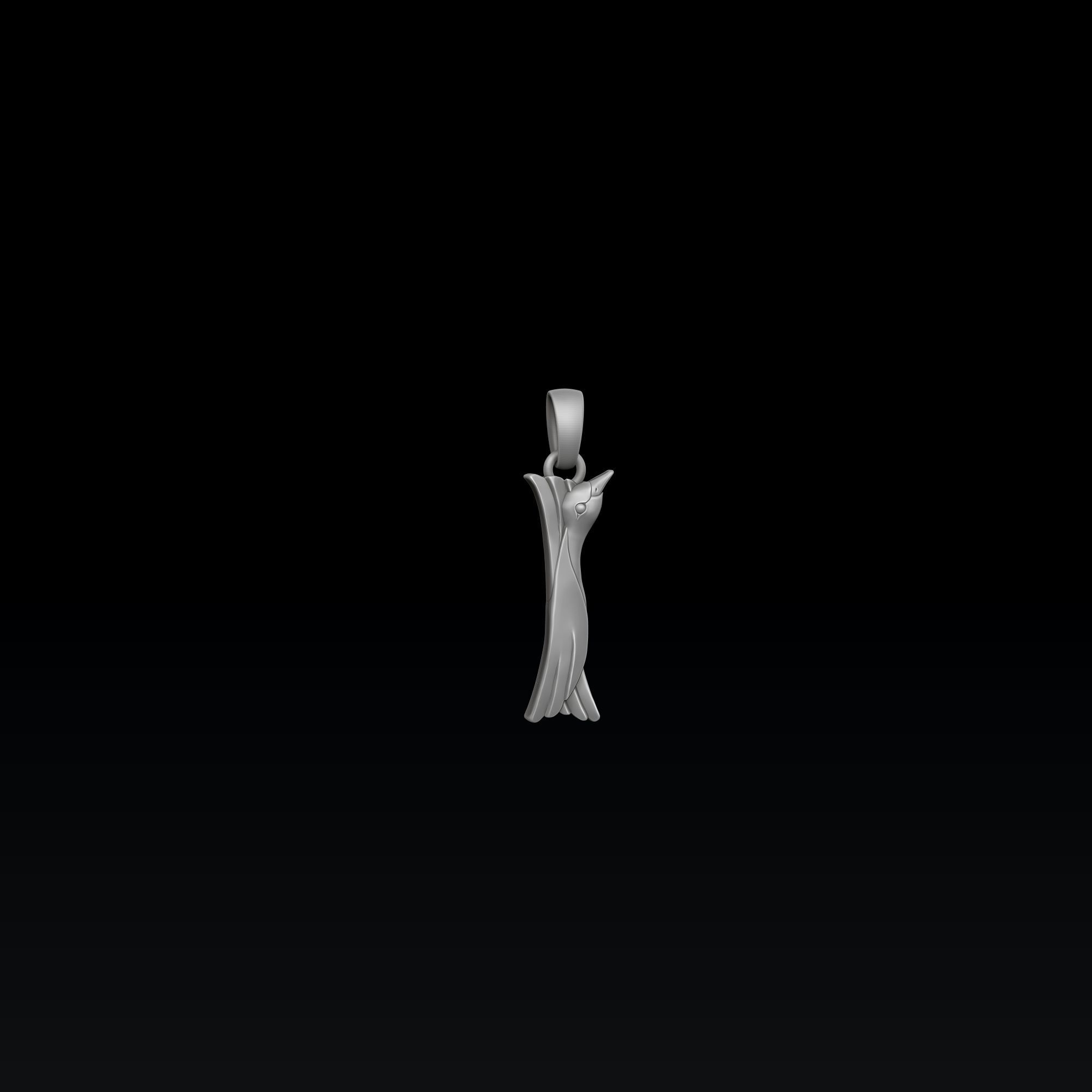 Bird Letter I Pendant 3D print model_1