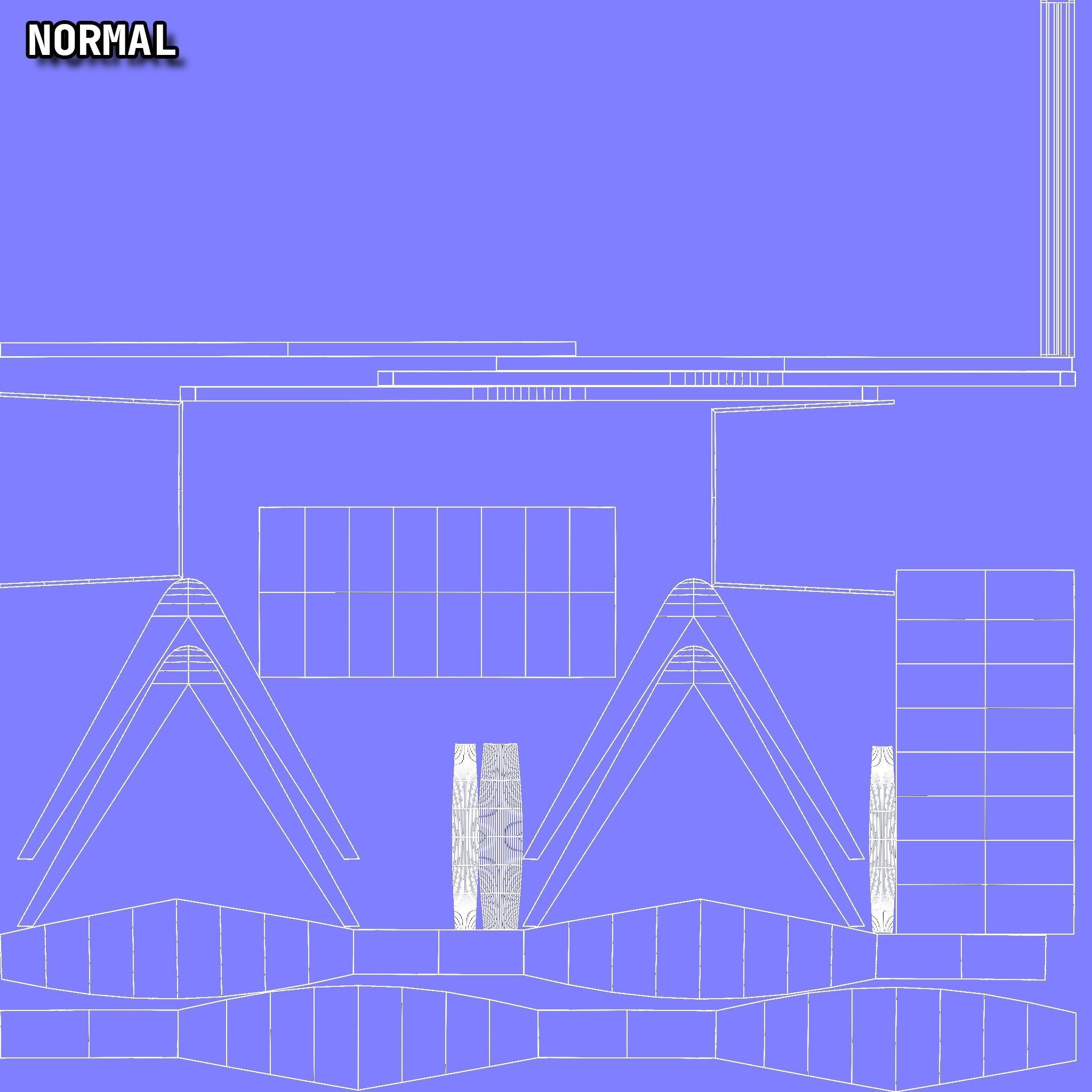 Mid-Century Marquetry Sewing Table Low-poly 3D model_12