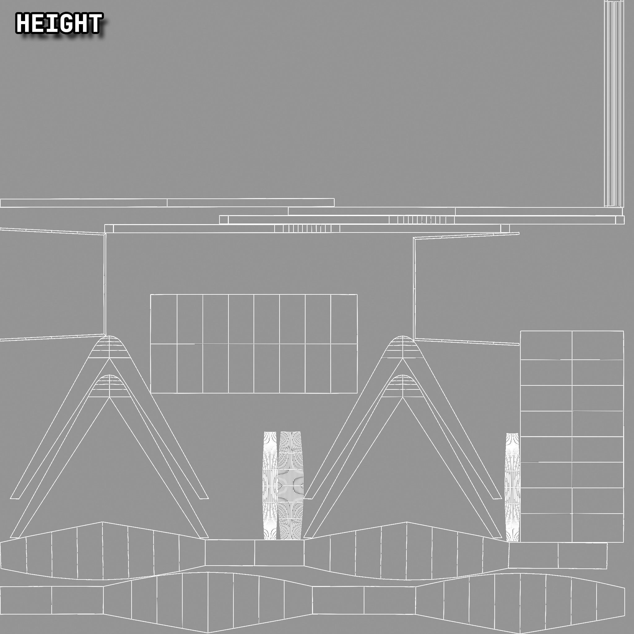 Mid-Century Marquetry Sewing Table Low-poly 3D model_10