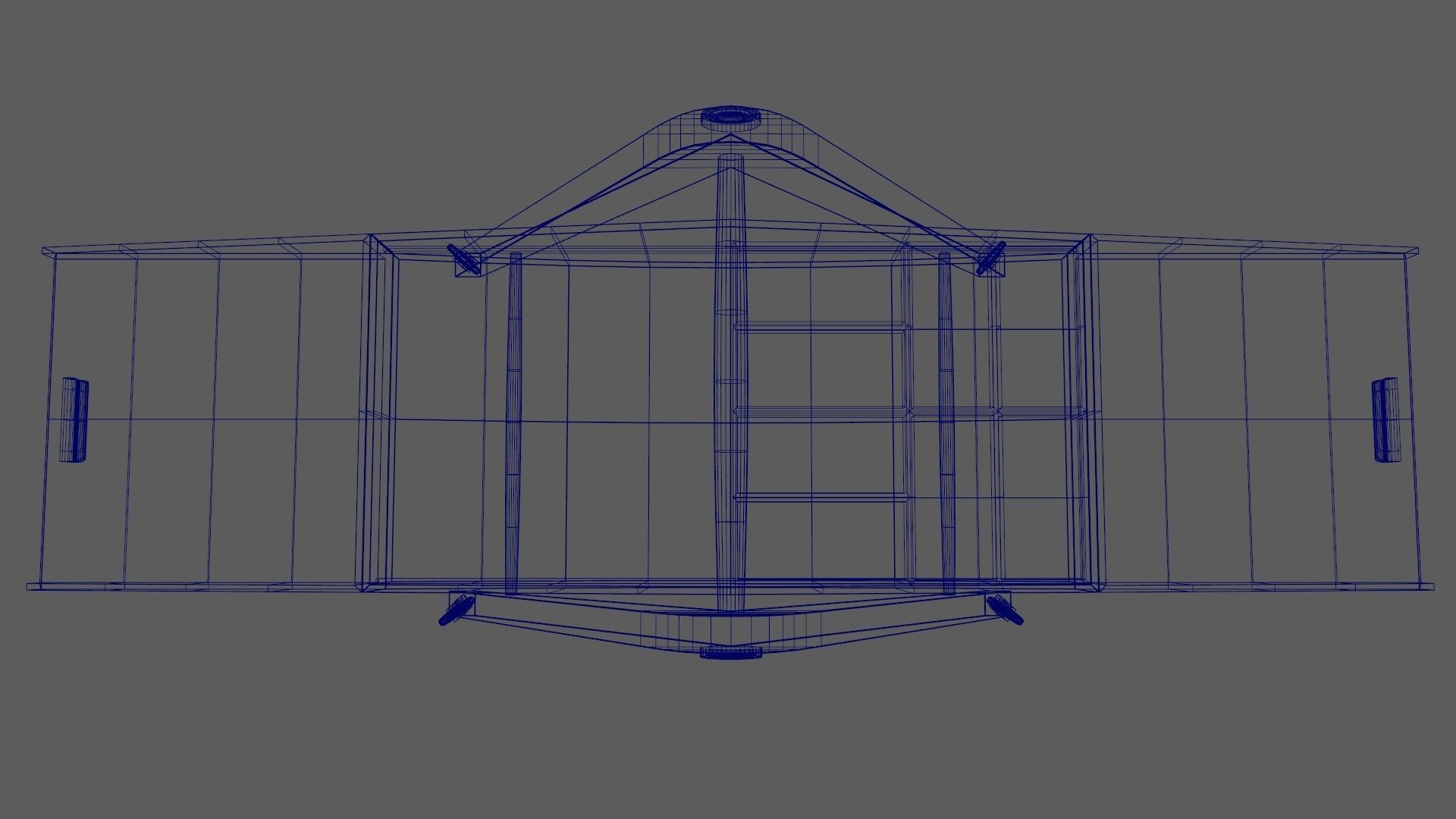 Mid-Century Marquetry Sewing Table Low-poly 3D model_34