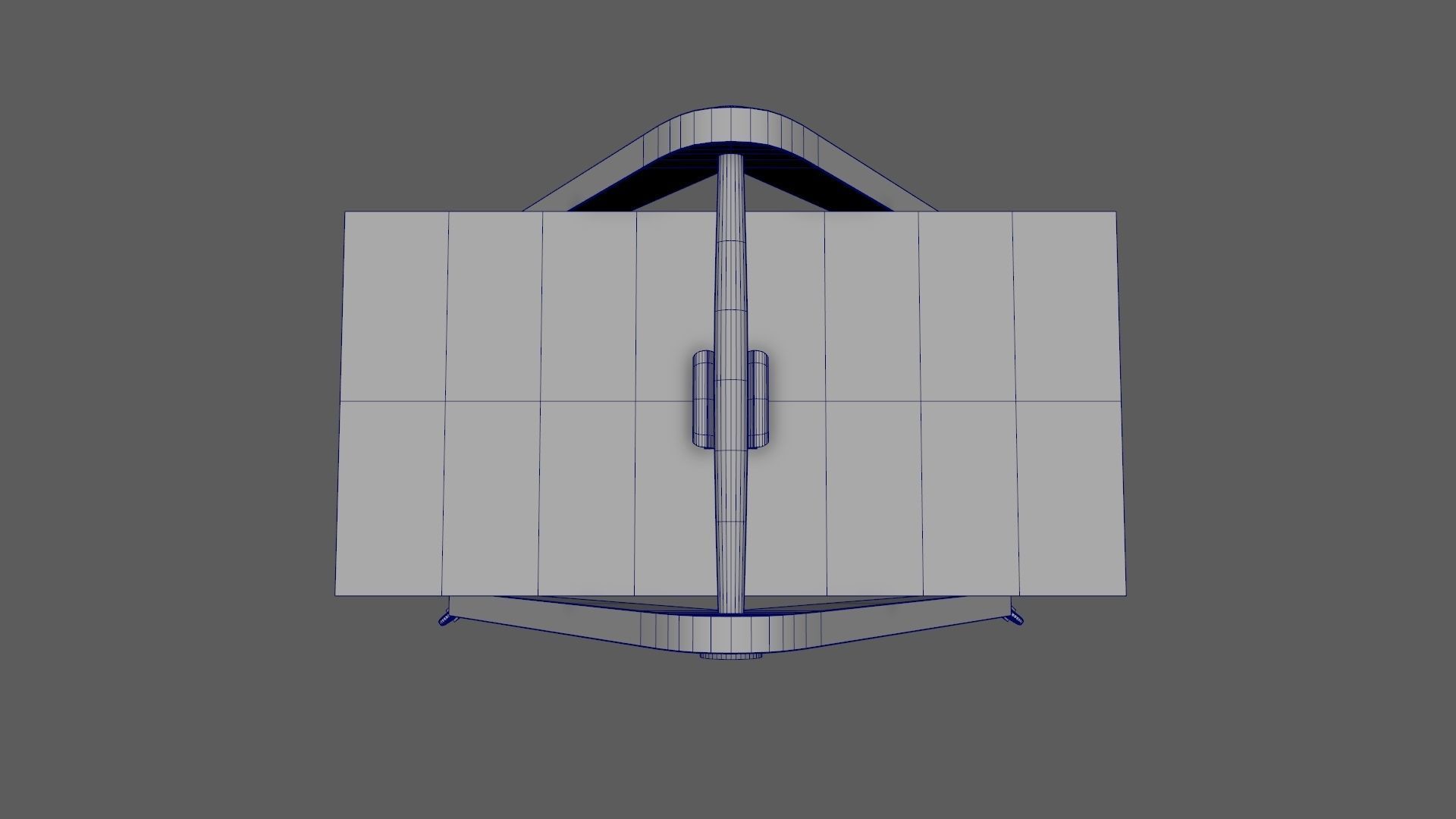 Mid-Century Marquetry Sewing Table Low-poly 3D model_31