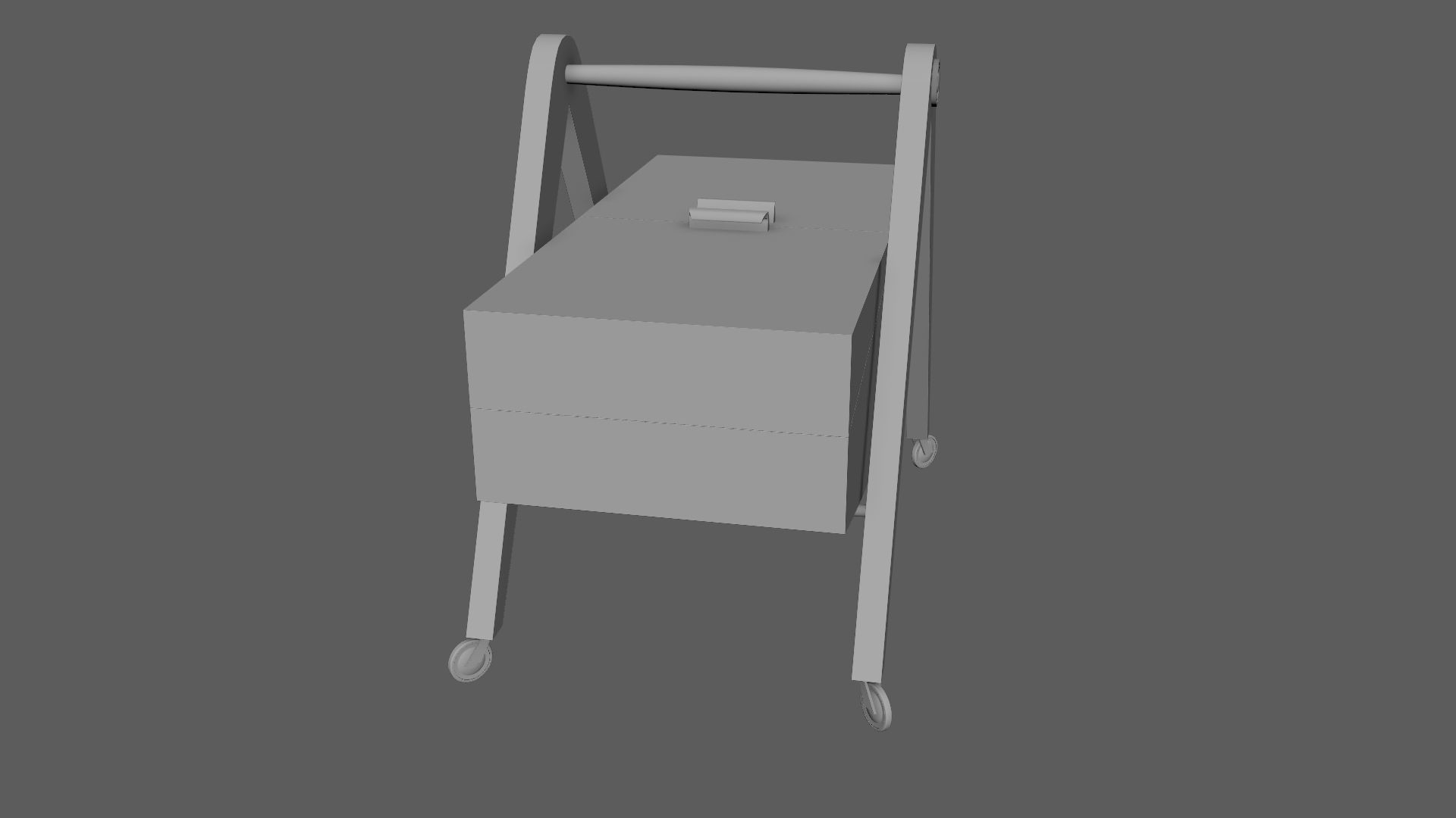 Mid-Century Marquetry Sewing Table Low-poly 3D model_39