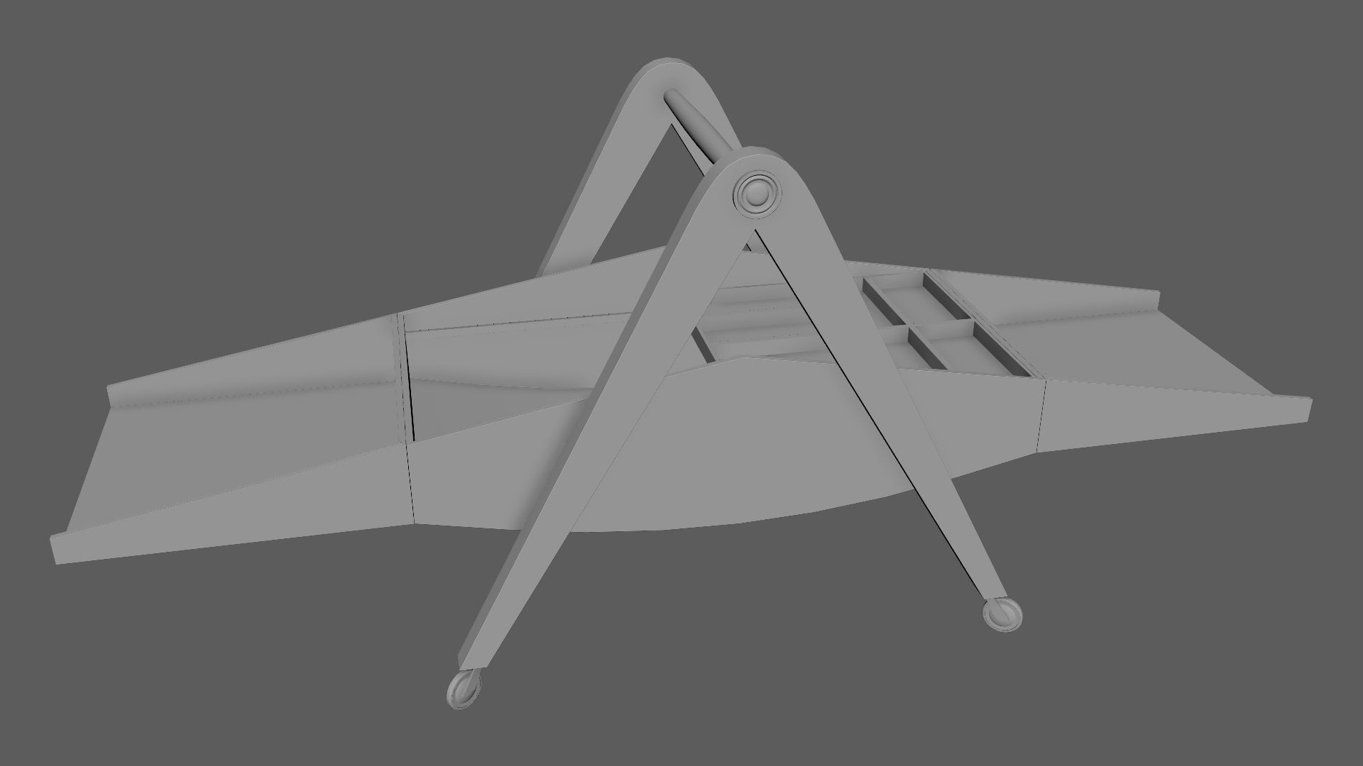 Mid-Century Marquetry Sewing Table Low-poly 3D model_28