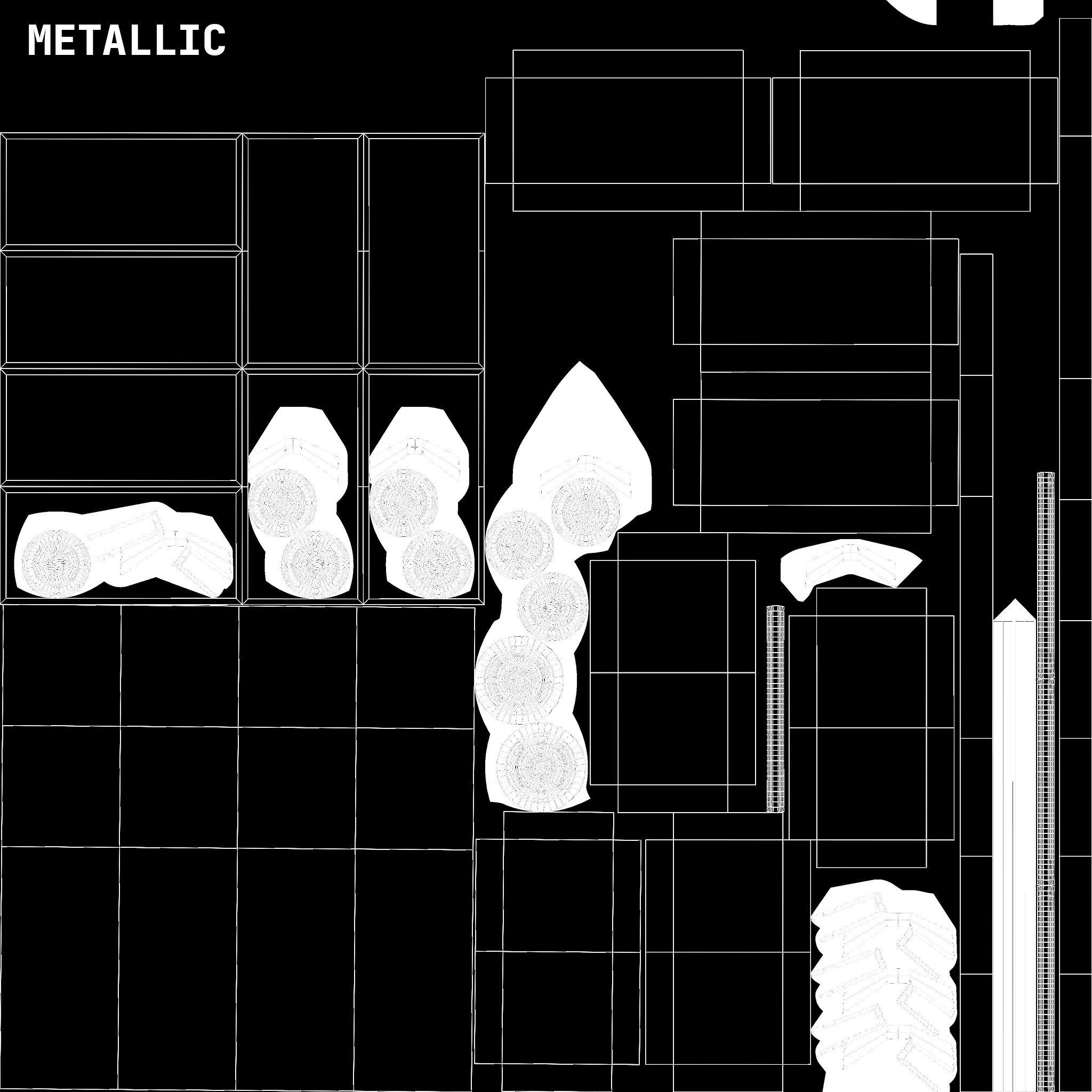 Mid-Century Marquetry Sewing Table Low-poly 3D model_23
