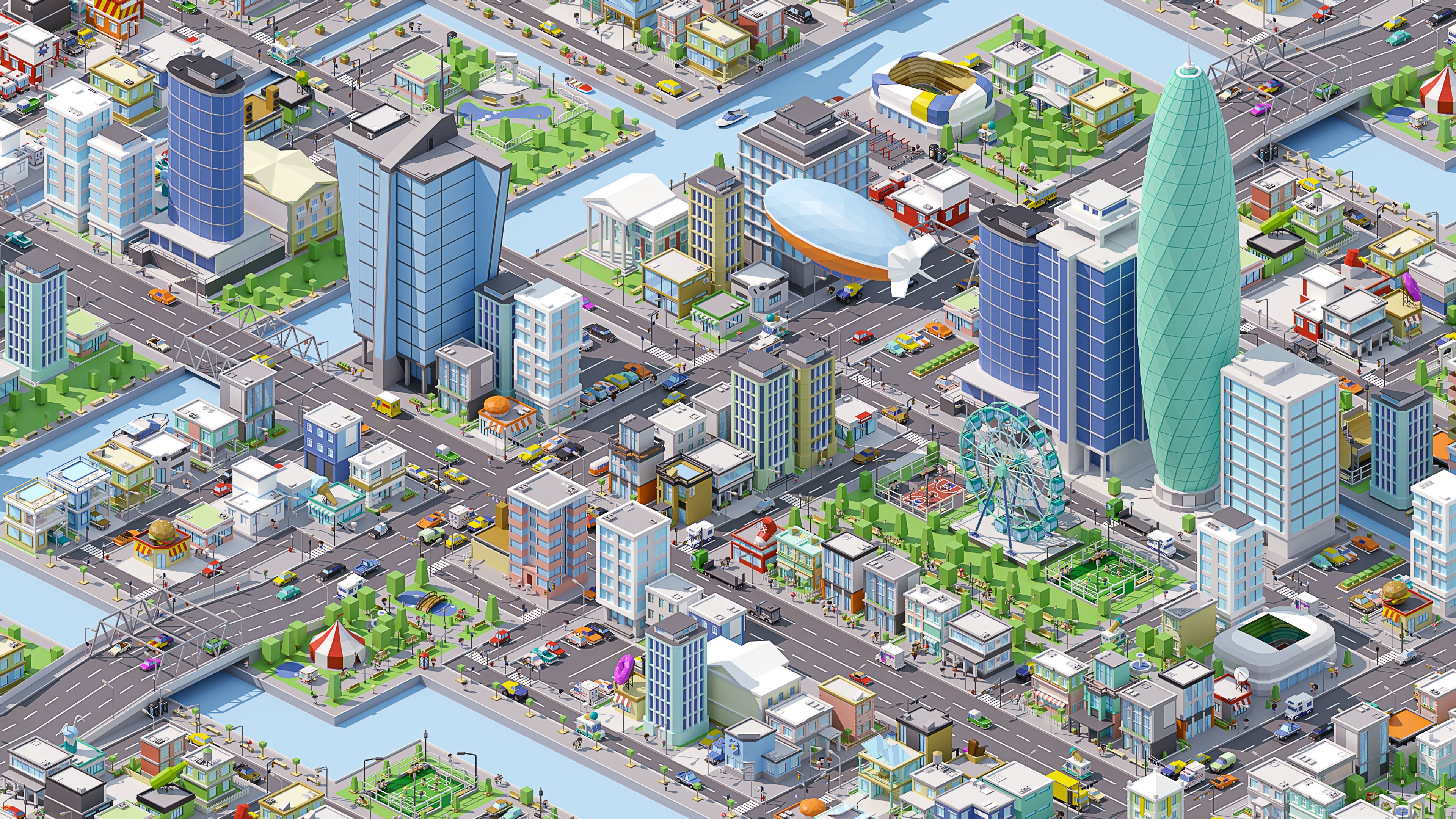 City Pack Low-poly 3D model_3