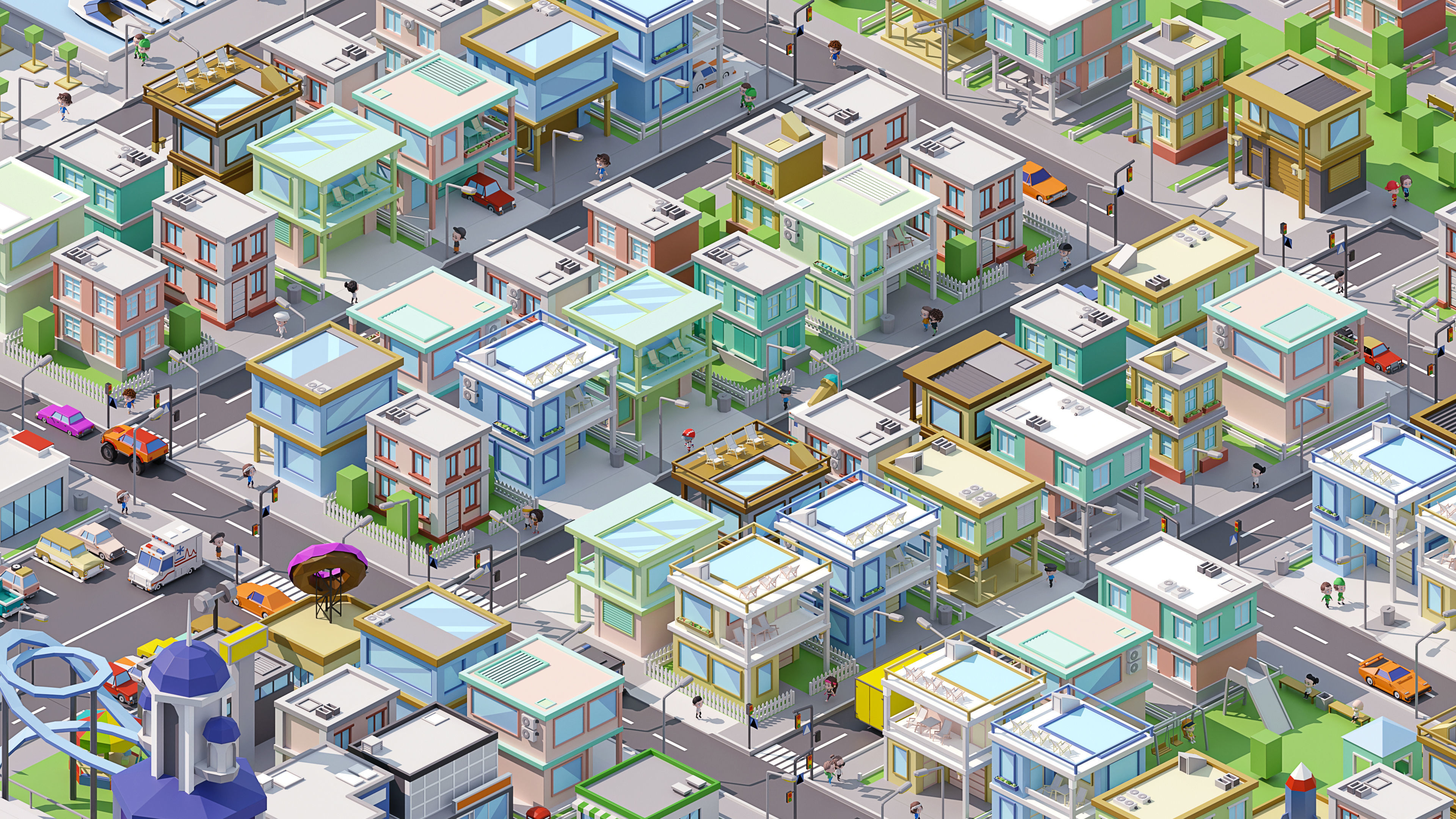 City Pack Low-poly 3D model_9