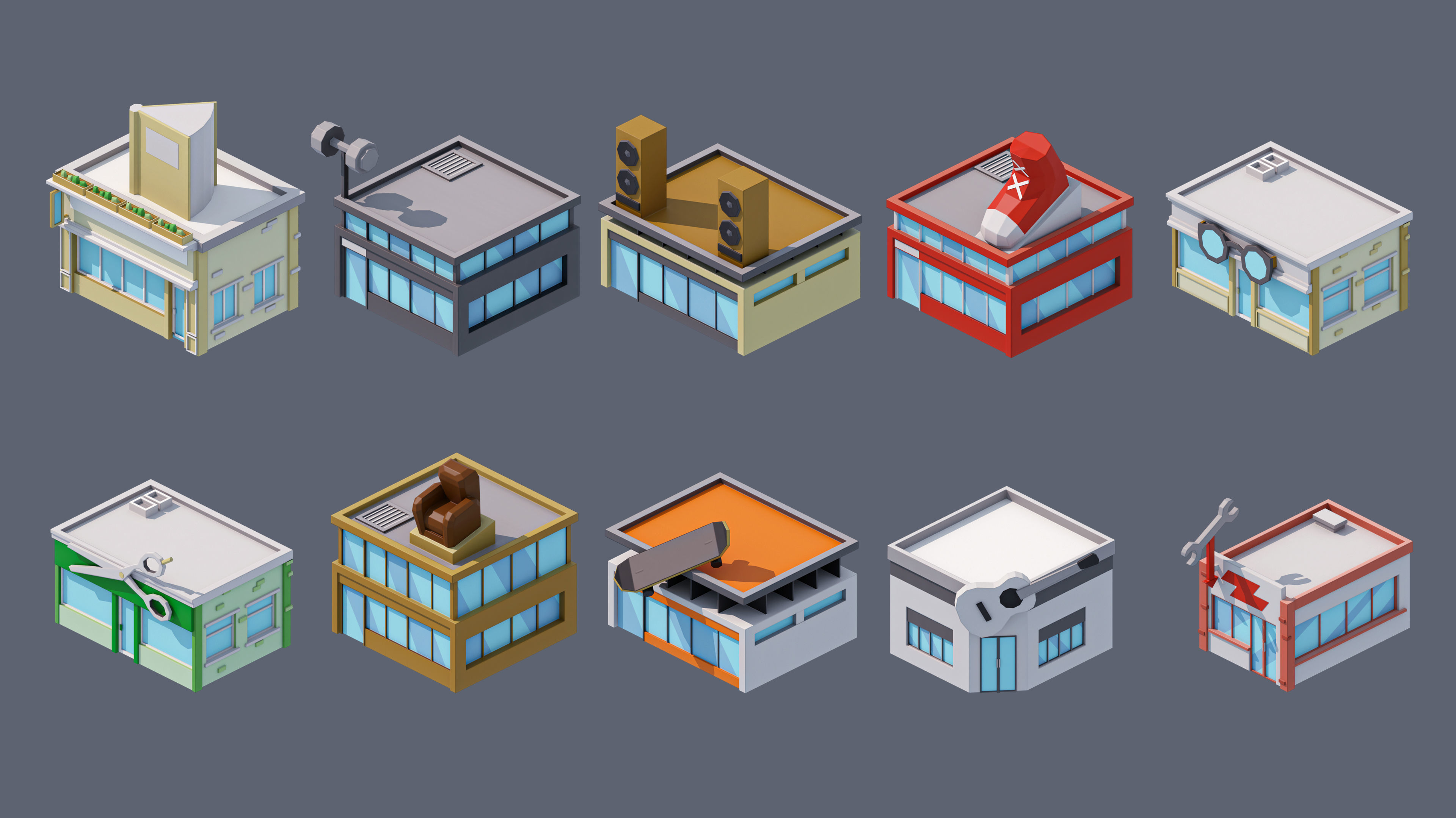 City Pack Low-poly 3D model_34