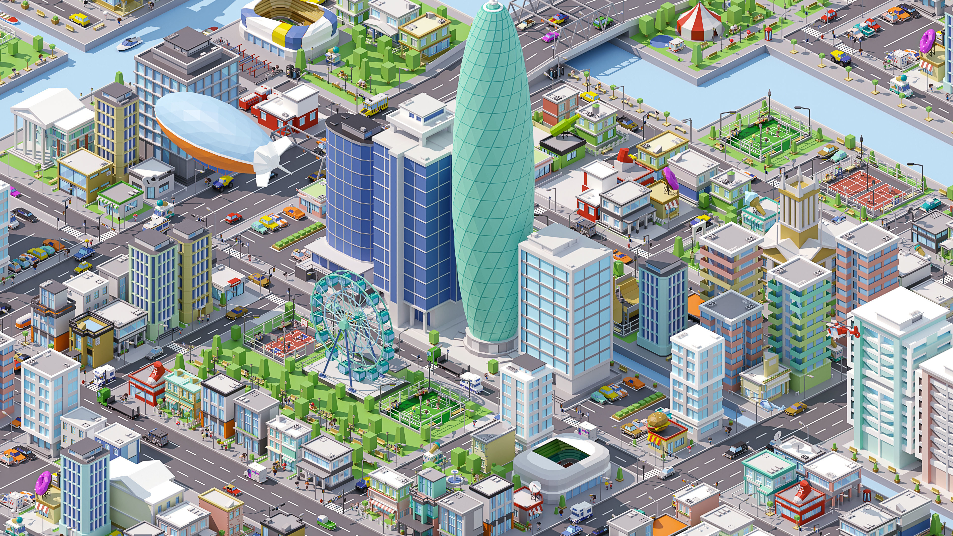 City Pack Low-poly 3D model_15