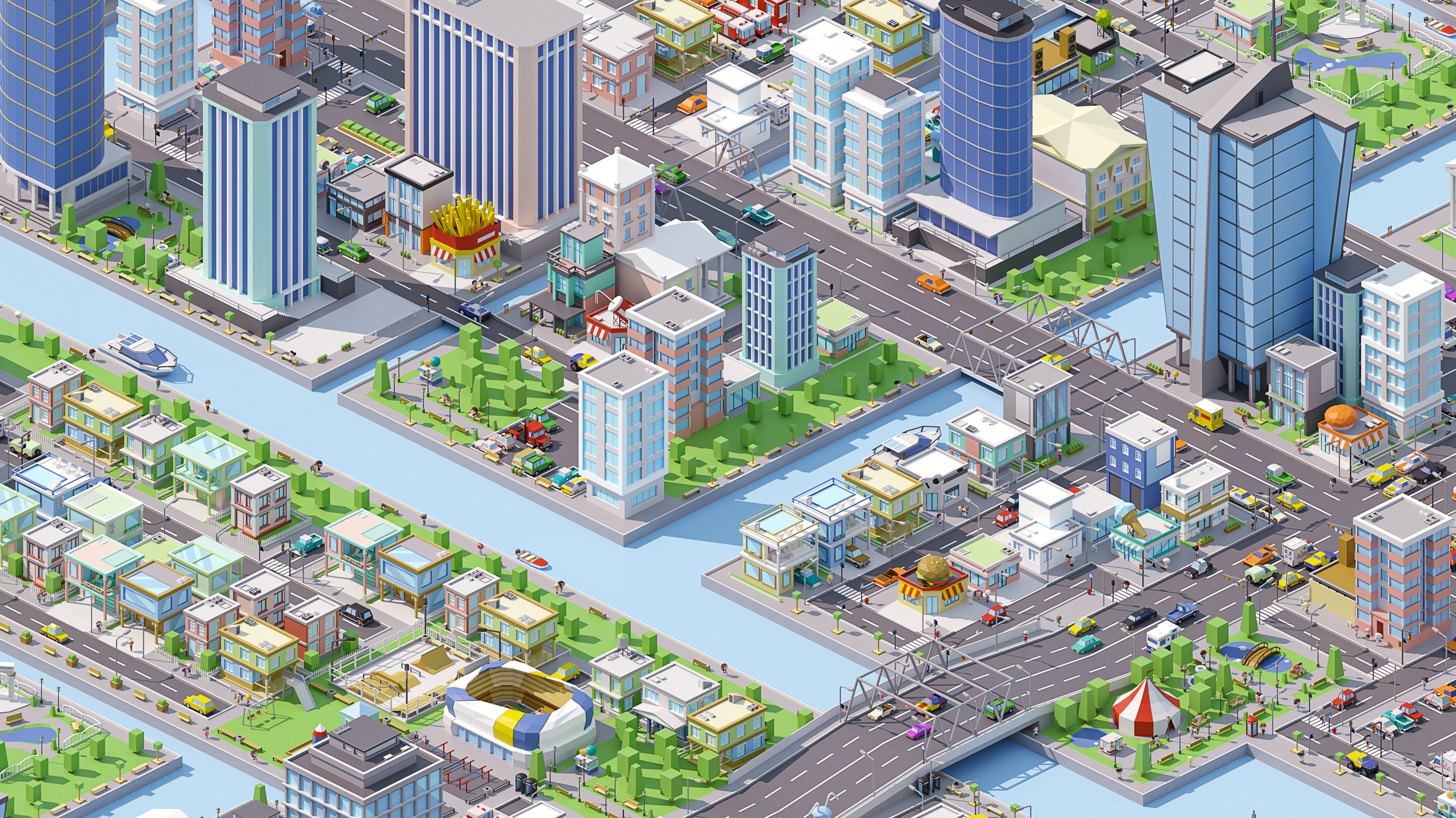 City Pack Low-poly 3D model_19