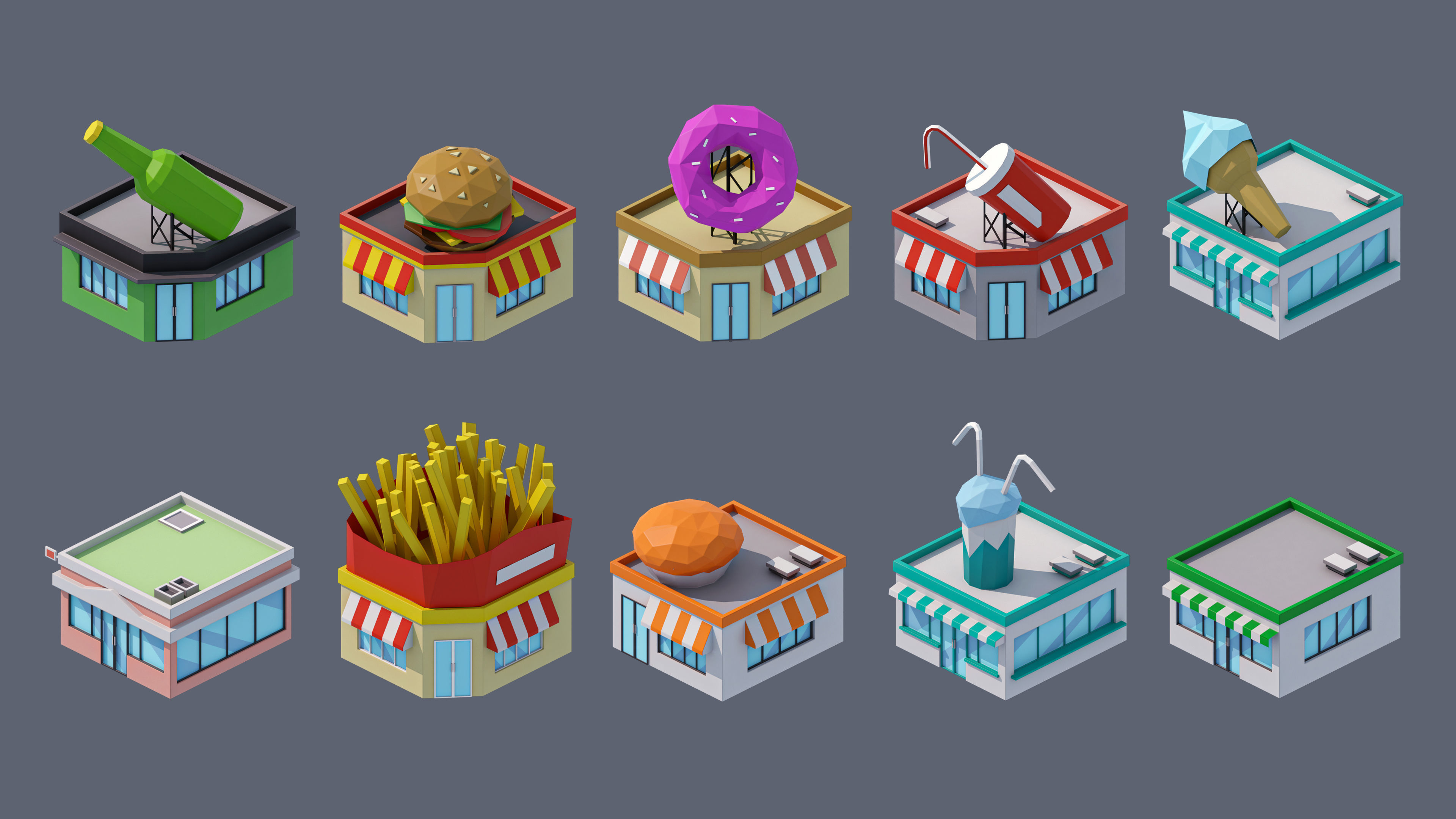 City Pack Low-poly 3D model_33